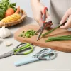 The colorful kitchen scissors set includes a cigar cutter, kitchen scissors, daily necessities and household items details Picture